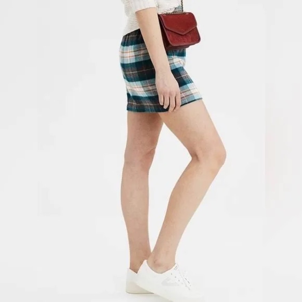NWT American Eagle Outfitters Supersoft Plaid Flannel A-Line Mini Skirt